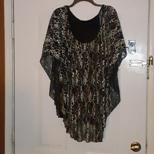 ❤️ FINAL REDUCTION Black and Gold Layered Tunic